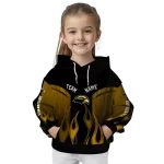 personalized southern miss golden eagles flame design black hoodie best selling