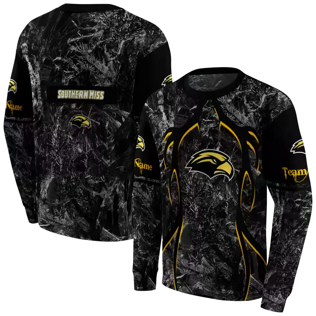 personalized southern miss golden eagles hunting theme black hoodie premium grade personalized southern miss golden eagles hunting theme black hoodie premium grade