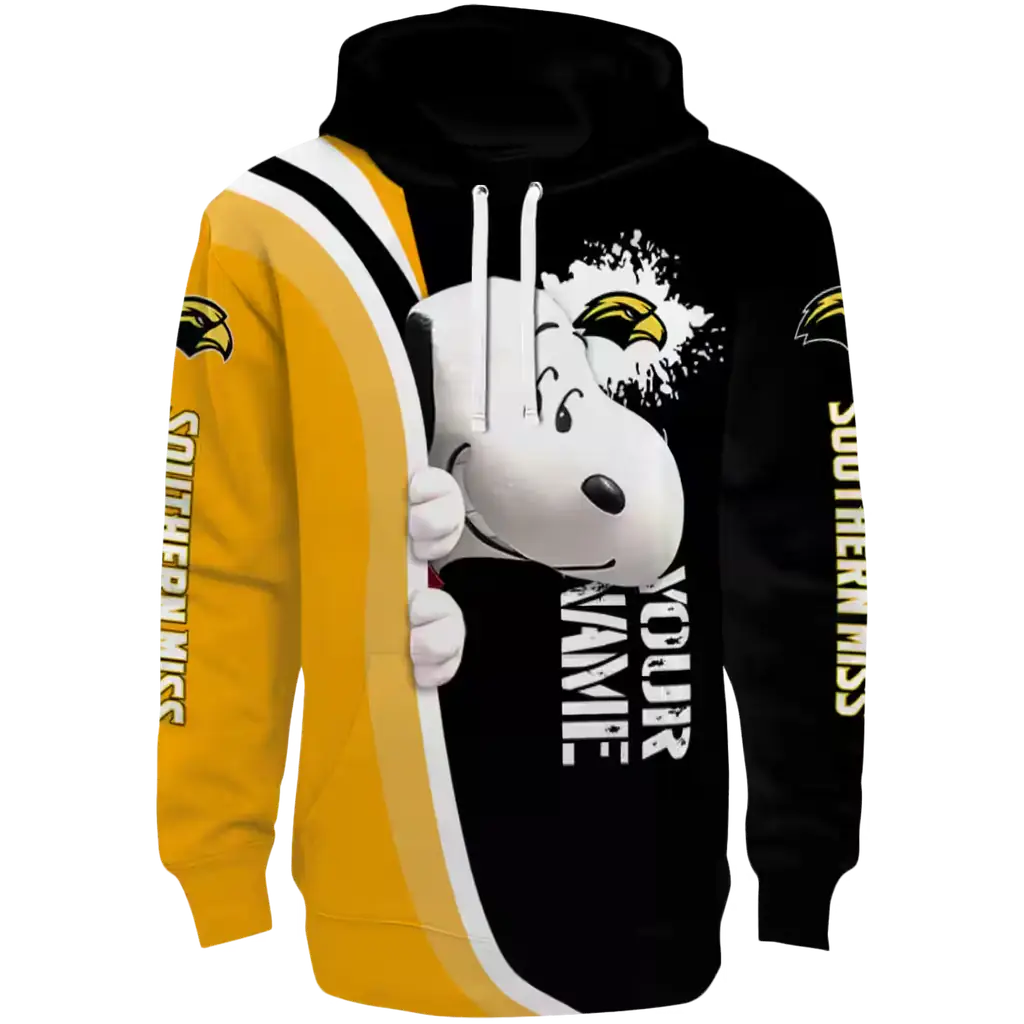 personalized southern miss golden eagles peeking snoopy black hoodie best selling personalized southern miss golden eagles peeking snoopy black hoodie best selling