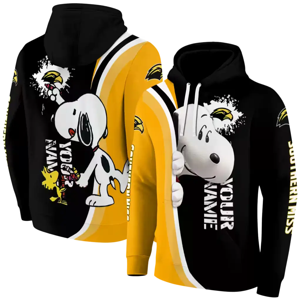 personalized southern miss golden eagles peeking snoopy black hoodie fashion forward personalized southern miss golden eagles peeking snoopy black hoodie fashion forward
