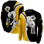 personalized southern miss golden eagles peeking snoopy black hoodie best selling