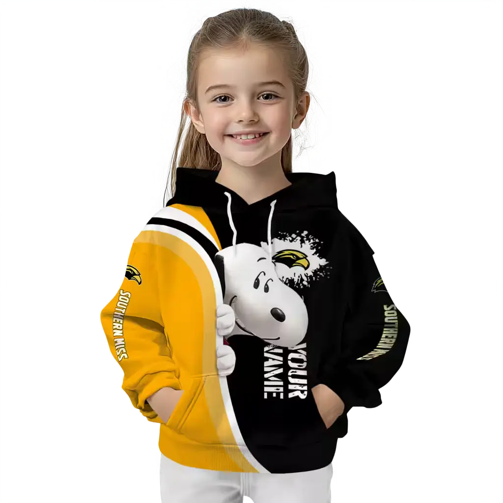 personalized southern miss golden eagles peeking snoopy black hoodie top rated personalized southern miss golden eagles peeking snoopy black hoodie top rated