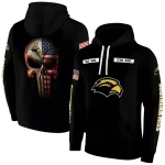 personalized southern miss golden eagles punisher skull black hoodie best selling