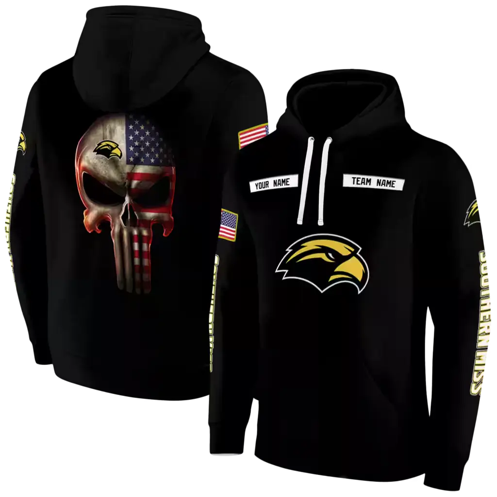 personalized southern miss golden eagles punisher skull black hoodie fashion forward personalized southern miss golden eagles punisher skull black hoodie fashion forward