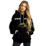 personalized southern miss golden eagles punisher skull black hoodie best selling