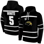 personalized southern miss golden eagles striped pattern black hoodie best selling