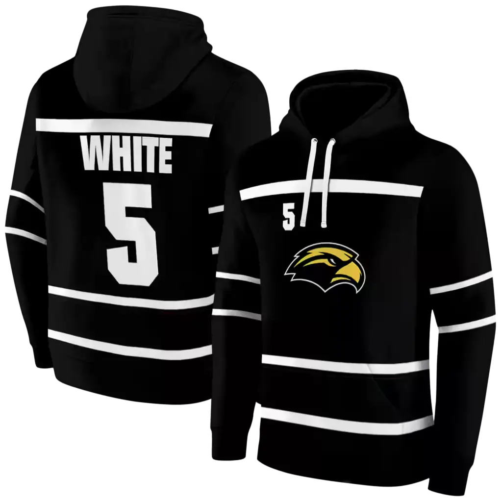 personalized southern miss golden eagles striped pattern black hoodie fashion forward personalized southern miss golden eagles striped pattern black hoodie fashion forward