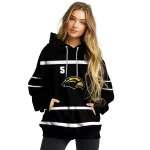 personalized southern miss golden eagles striped pattern black hoodie best selling