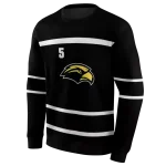 personalized southern miss golden eagles striped pattern black hoodie best selling