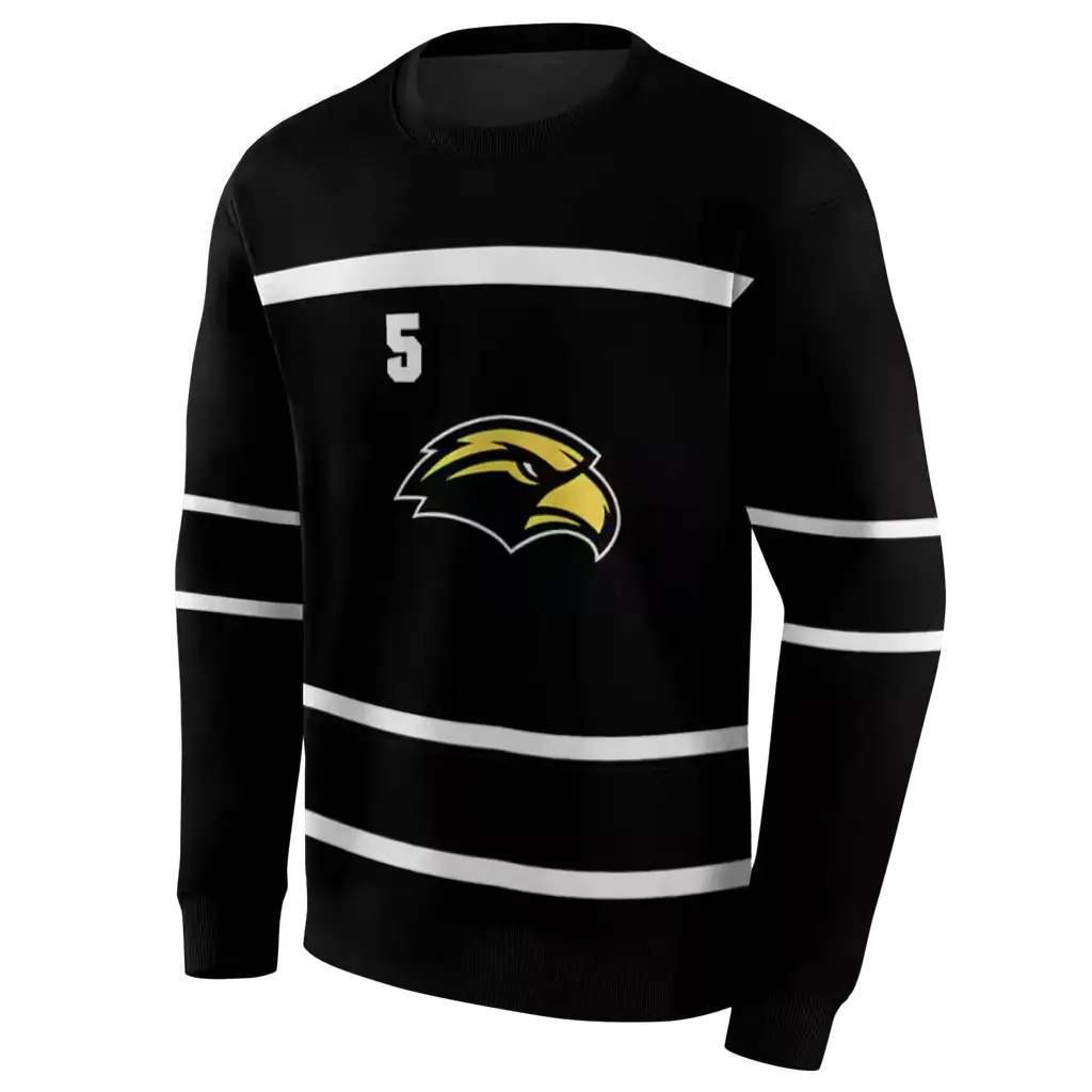personalized southern miss golden eagles striped pattern black hoodie new arrival personalized southern miss golden eagles striped pattern black hoodie new arrival