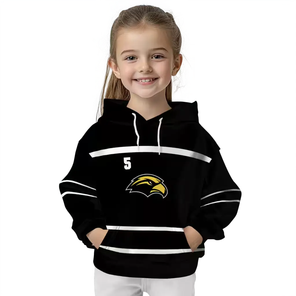 personalized southern miss golden eagles striped pattern black hoodie top rated personalized southern miss golden eagles striped pattern black hoodie top rated