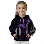 personalized tcu horned frogs distressed flag purple black hoodie best selling