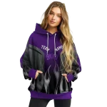 personalized tcu horned frogs flame design purple hoodie best selling
