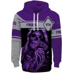 personalized tcu horned frogs grim reaper purple black hoodie best selling