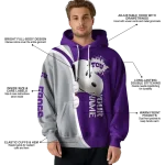 personalized tcu horned frogs peeking snoopy purple hoodie best selling