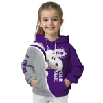 personalized tcu horned frogs peeking snoopy purple hoodie best selling