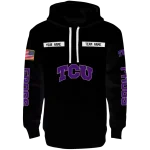 personalized tcu horned frogs punisher skull black hoodie best selling