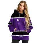 personalized tcu horned frogs striped pattern purple hoodie best selling