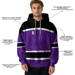 personalized tcu horned frogs striped pattern purple hoodie best selling