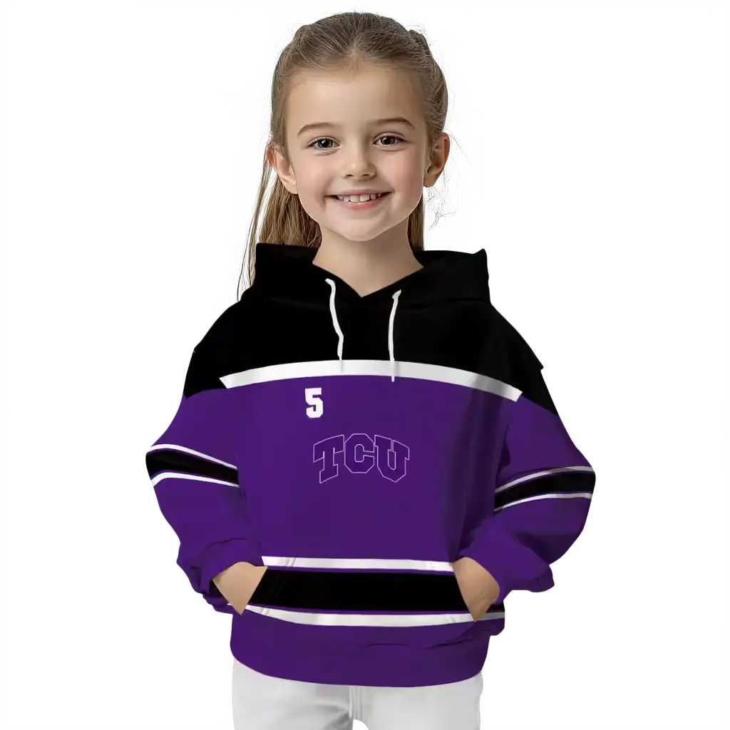 personalized tcu horned frogs striped pattern purple hoodie top rated personalized tcu horned frogs striped pattern purple hoodie top rated