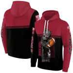 personalized temple owls baby groot red black hoodie best selling
