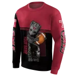 personalized temple owls baby groot red black hoodie best selling