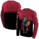 personalized temple owls baby groot red black hoodie best selling