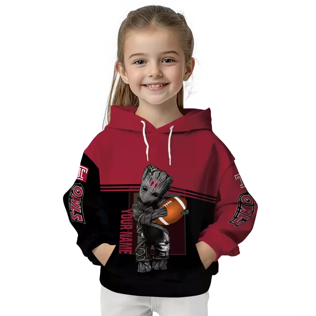 personalized temple owls baby groot red black hoodie top rated personalized temple owls baby groot red black hoodie top rated