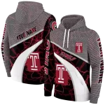 personalized temple owls hexagonal mesh red black gray hoodie best selling