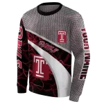 personalized temple owls hexagonal mesh red black gray hoodie best selling