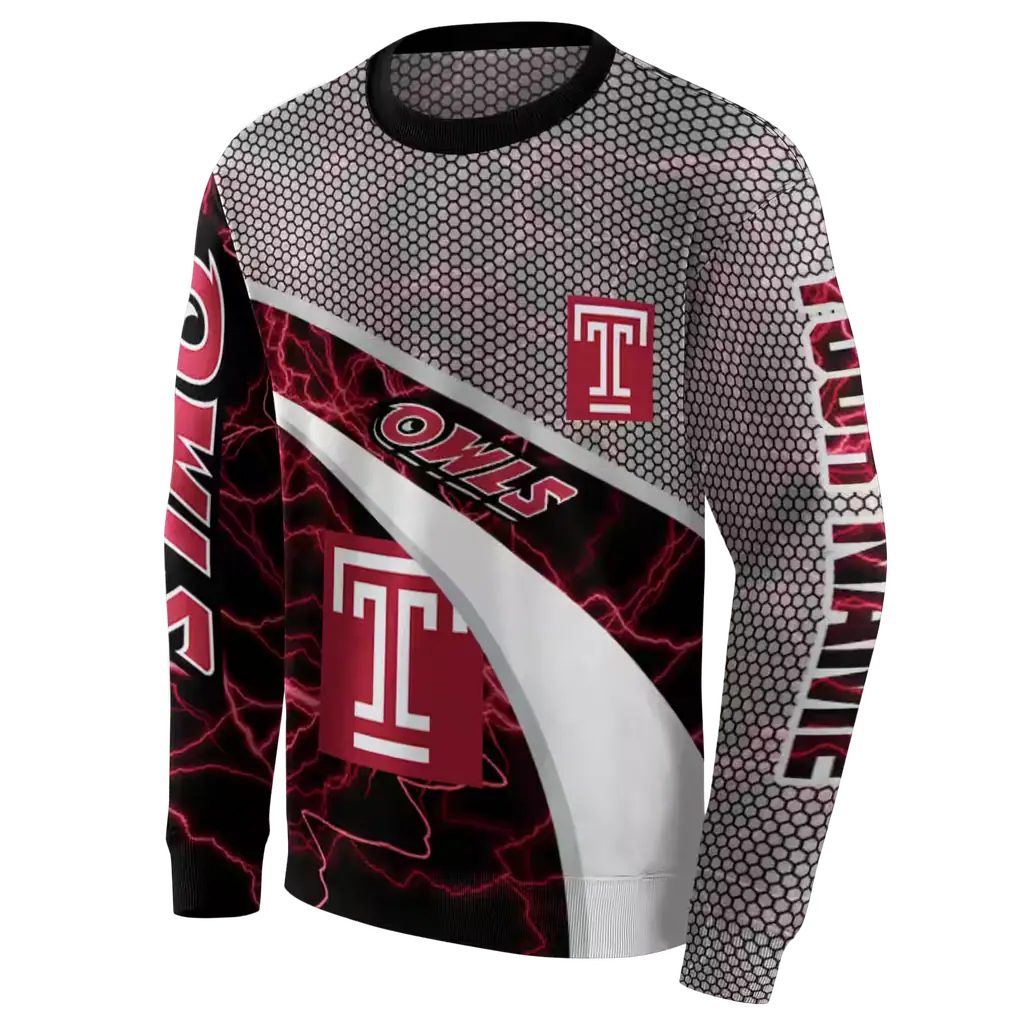 personalized temple owls hexagonal mesh red black gray hoodie new arrival personalized temple owls hexagonal mesh red black gray hoodie new arrival