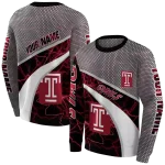 personalized temple owls hexagonal mesh red black gray hoodie best selling