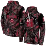 personalized temple owls hunting theme red black hoodie best selling