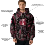 personalized temple owls hunting theme red black hoodie best selling