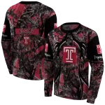 personalized temple owls hunting theme red black hoodie best selling