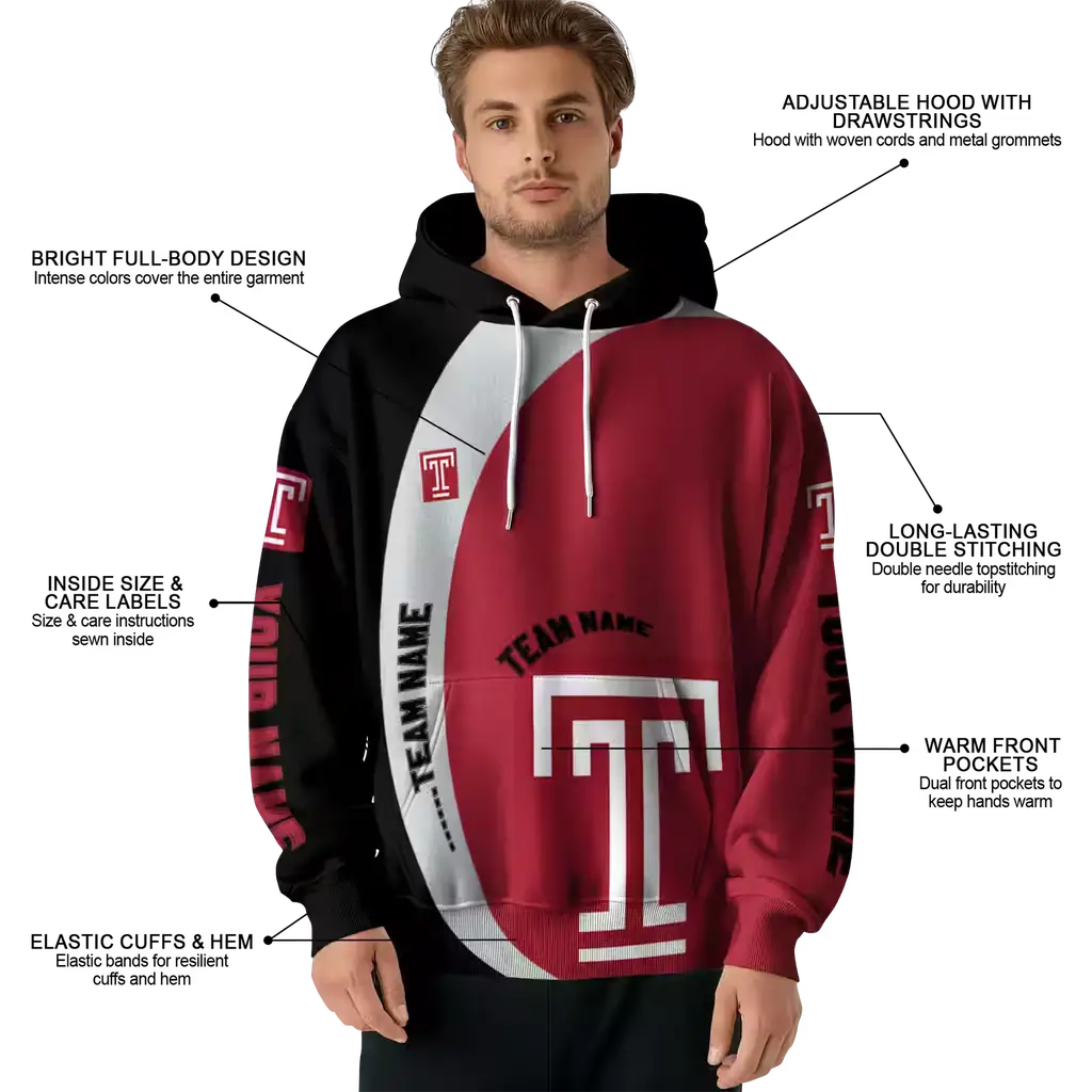 personalized temple owls minimalist design red black hoodie latest model personalized temple owls minimalist design red black hoodie latest model