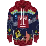 personalized temple owls spongebob patrick star red navy hoodie best selling