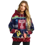 personalized temple owls spongebob patrick star red navy hoodie best selling
