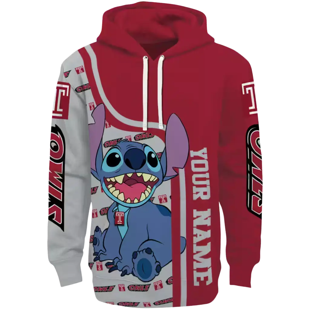 personalized temple owls stitch red hoodie best selling personalized temple owls stitch red hoodie best selling
