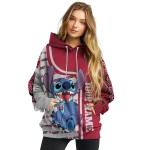 personalized temple owls stitch red hoodie best selling