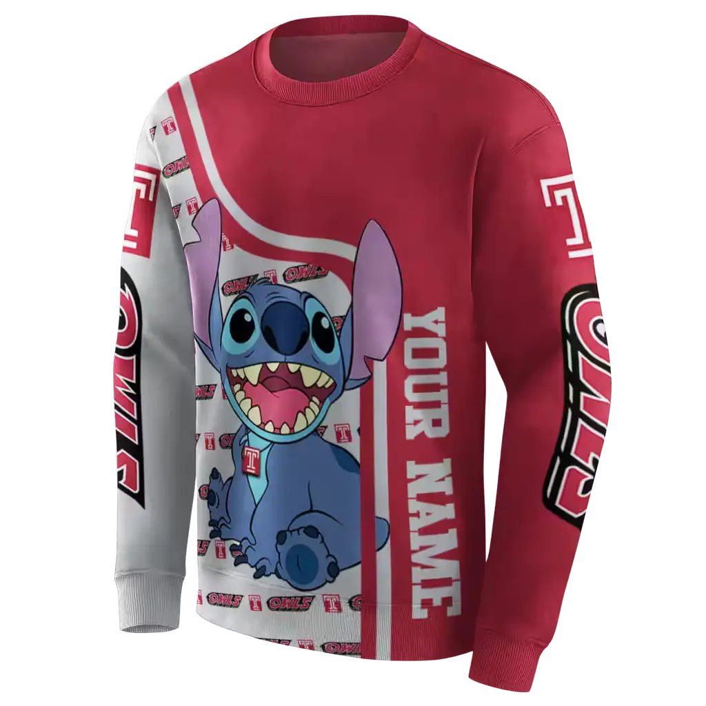 personalized temple owls stitch red hoodie new arrival personalized temple owls stitch red hoodie new arrival