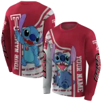 personalized temple owls stitch red hoodie best selling