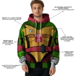 personalized temple owls superhero armor red green hoodie best selling
