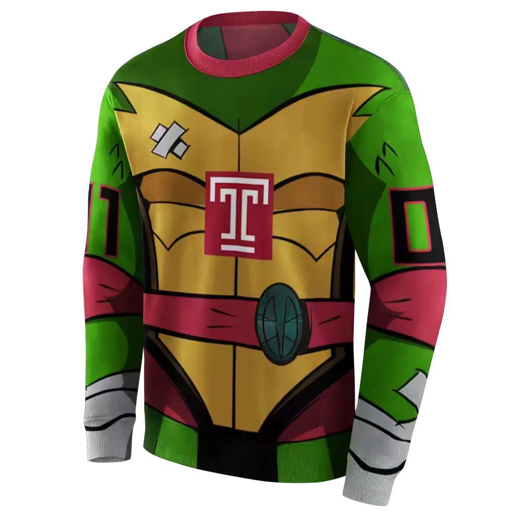 personalized temple owls superhero armor red green hoodie new arrival personalized temple owls superhero armor red green hoodie new arrival