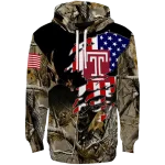 personalized temple owls tree camo hoodie best selling