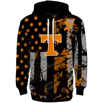 personalized tennessee volunteers distressed flag orange black hoodie best selling