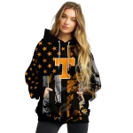 personalized tennessee volunteers distressed flag orange black hoodie best selling