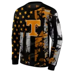 personalized tennessee volunteers distressed flag orange black hoodie best selling