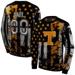 personalized tennessee volunteers distressed flag orange black hoodie best selling