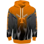 personalized tennessee volunteers flame design orange hoodie best selling